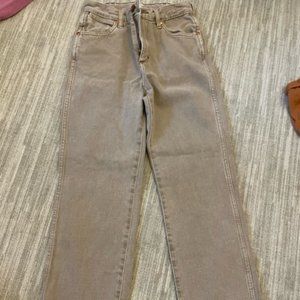 Women's wrangler straight leg tan jeans